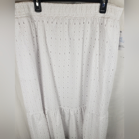 NWT Time And Tru White Eyelet Maxi Skirt with Pockets Sz 16-18 - Picture 4 of 8
